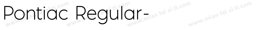 Pontiac Regular字体转换